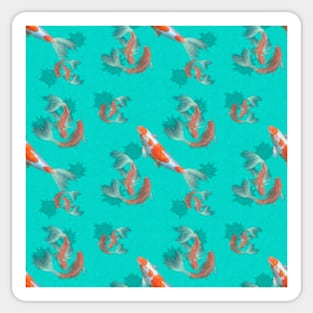 Koi Carp In Pool Sticker